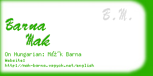 barna mak business card